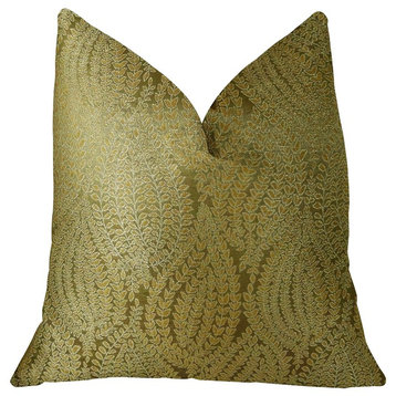Golden Vineyard Gold Handmade Luxury Pillow, 16"x16"