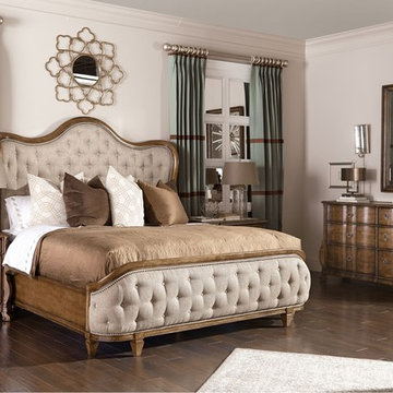 A.R.T. Furniture Continental Queen Upholstered Shelter Bed