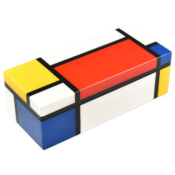 Lacquer Long Pencil Box, Mondrian