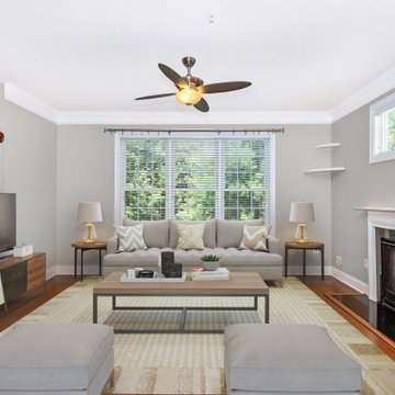 Same Empty Living Room Staged Multiple Ways