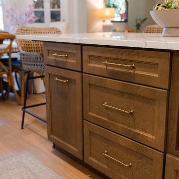 Warm White Transitional Family Kitchen