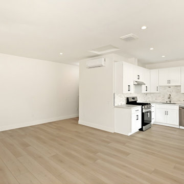 Open-Concept Living Area in 500 Sq. Ft. Garage Conversion