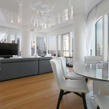 Lacquered White Stretch Ceiling in a NYC Condo
