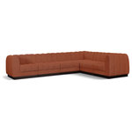 Meridian Furniture - Quinn Chenille Upholstered 6-Piece L-Shaped Modular Sectional, Cognac - The Quinn Modular Sectional is a stunning piece crafted in a rich and luxurious cognac chenille fabric. Its awe-inspiring design and exceptional quality make it a perfect addition to any space, whether it's a living room, bedroom, or office. The sectional's plush cushioning and sturdy frame provide both comfort and durability, ensuring that it will be a favorite for years to come. Whether you're looking for a statement piece or simply a comfortable seating option, the Quinn sectional is an excellent choice.