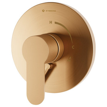 Identity Single Handle Shower Valve Trim With Volume Control Lever, Brushed Bronze