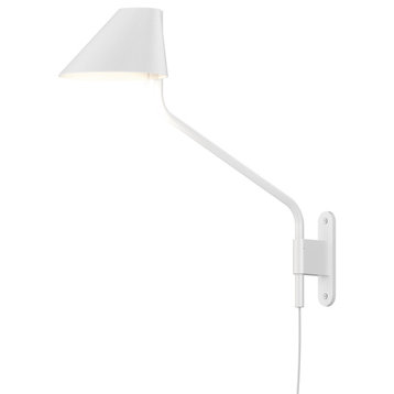 Pitch Long LED Wall Lamp, Satin White