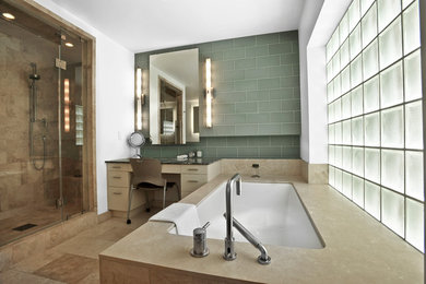 Example of a trendy bathroom design in Houston