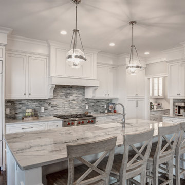 Hilltop Classic Contemporary - Kitchen with Super White Quartzite Countertops