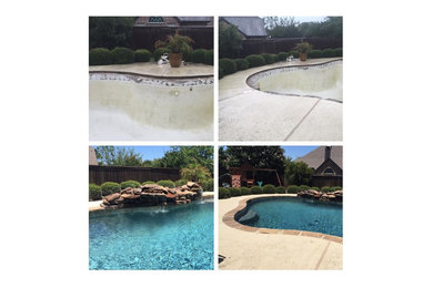 Pool Remodel with Weeping Wall Addition in Southlake, TX