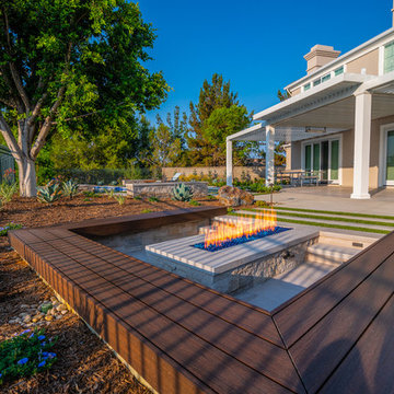 Sunken Patio w/ Fire Pit & Built-in Seating