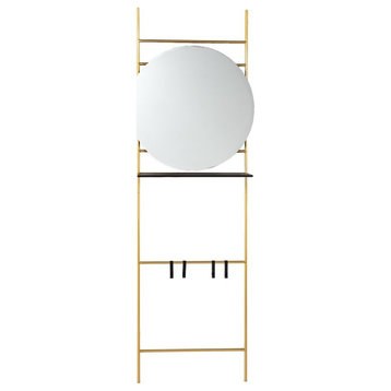 Maklaine Contemporary Metal Hall and Entry Organizer in Gold