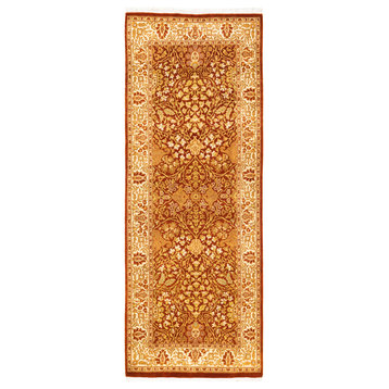 Lal One-of-a-Kind Hand-Knotted Runner Orange, 2'7"x6'6"