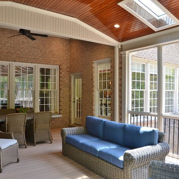 Screened Porch with Fireplace, Featuring Acetylated Decking