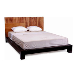 Urban Style Reclaimed Wood Platform Bed - Platform Beds