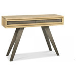 Bentley Designs - Cadell Oak Furniture Console Table With Drawers - Cadell Oak Console Table with Drawers has a fresh and unique look that has been brilliantly designed with dynamic sharp edges and tampered legs to give this range its fantastically modern feel which will certainly transform any living or dining space into one to be envious of.