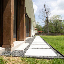 Driveway And Flowerbeds