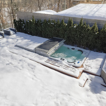 Snow-Covered Swim Spa