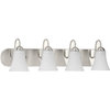 Classic Collection 4-Light Bath and Vanity, Brushed Nickel