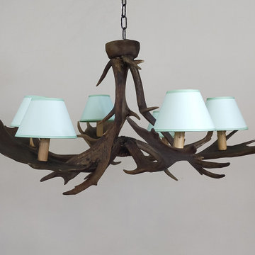 Antler Chandeliers with Sconces