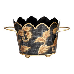 Gold Filigree Oval Cachepots - Area Rugs