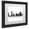 Watson 'New Orleans Louisiana Skyline' Art, Black Frame, 11"x14", White Matte
