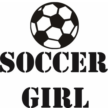 Decal, Soccer Girl Ball Player Sports Kids Boy Bedroom, 20x20"