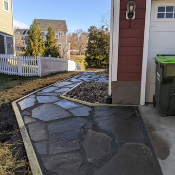 Natural Stone Terracing, LARGE Bluestone Patio and Walkways