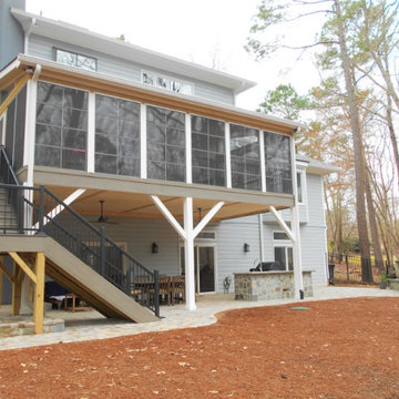 Expansive Elevated Three Season Room Over Covered Patio