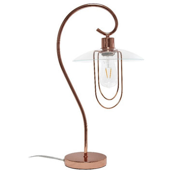 Simple Designs Modern Metal Table Lamp Rose Gold