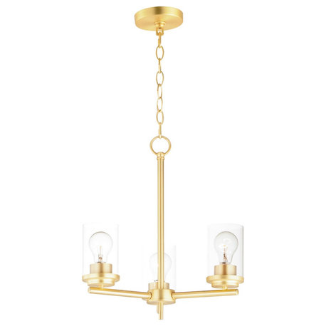 Maxim Corona 3-Light Chandelier 10203CLSBR - Satin Brass