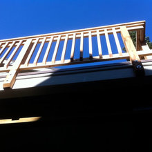 Cedar deck railings