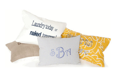 Annsliee Embroidered Pillows With Sayings