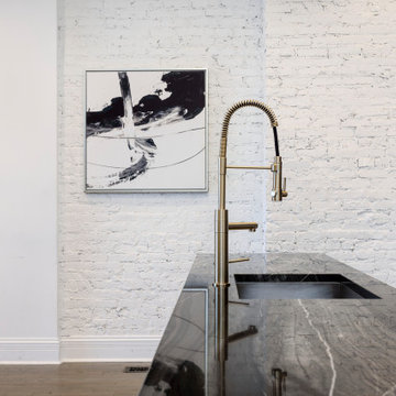 Commercial Space Remodel: Luxe Noir & Marble