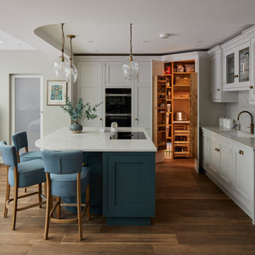 BESPOKE HANDMADE KITCHEN, THE CENTRAL HUB IN THIS THAMES DITTON HOME