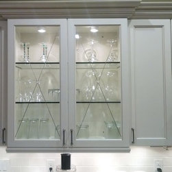 Custom Cabinet Glass Inserts - Kitchen Cabinetry