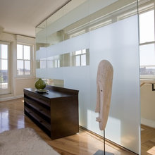 Glass entry wall