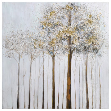 Winter Forest 2 Textured Metallic Hand Painted Wall Art by Martin Edwards