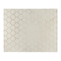 Carmina Trellis High-Low Wool Area Rug - Area Rugs