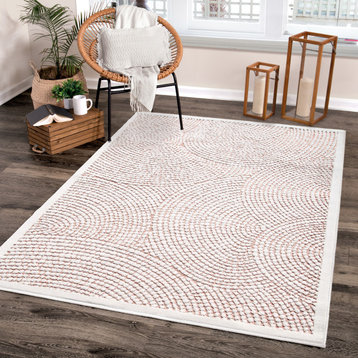 Orian Nouvelle Boucle Alice Springs Natural Honeycomb Area Rug, 7'9" x 10'10"