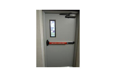 Commercial Steel Servic Door with Alarm Emergency Exit Device - White Plains, NY