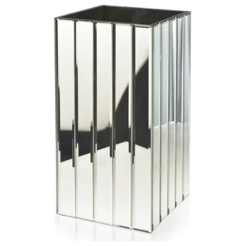 Serene Spaces Living Tall Gatsby Mirror Strip Vase, 6"x12"H