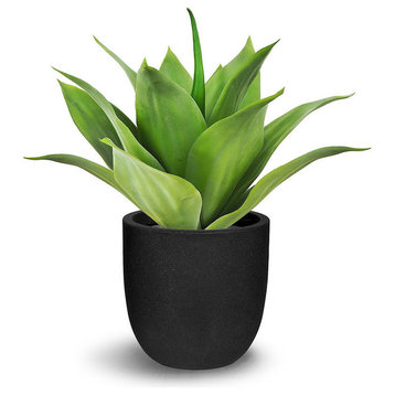 Faux Botanical Agave in Green 16"H
