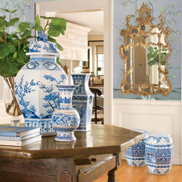 Hand painted wallpaper showroom