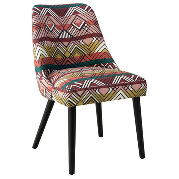 Markham Rounded Back Dining Chair, Mercado Weave Multi