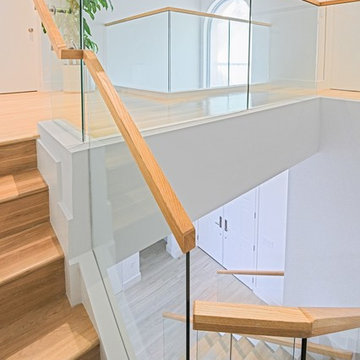 Glass Railings – Wooden Cap Rails