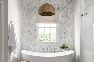 Example of a transitional bathroom design in Charlotte
