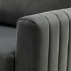 Velvet Comfor Club Chair With Arms&Metal Legs, Gray