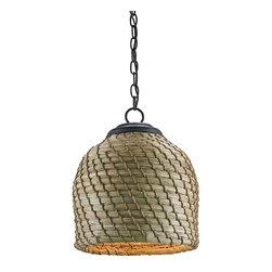 Currey & Company Beehive Pendant in Natural - Pendant Lighting
