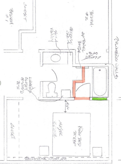 Bathroom 1 or 2 doors