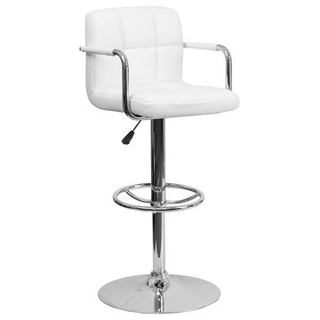 Flash Furniture Contemporary Barstool, White, CH-102029-WH-GG